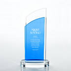 View larger image of Crystal Light Blue Accent Trophy - Double Pane